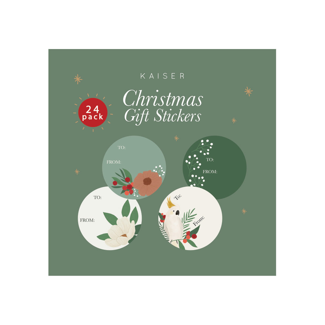 Christmas 23 Wrap Stickers - Garden Christmas